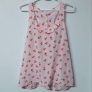 🍒 Candie's cherry ruffle tank junior's XL